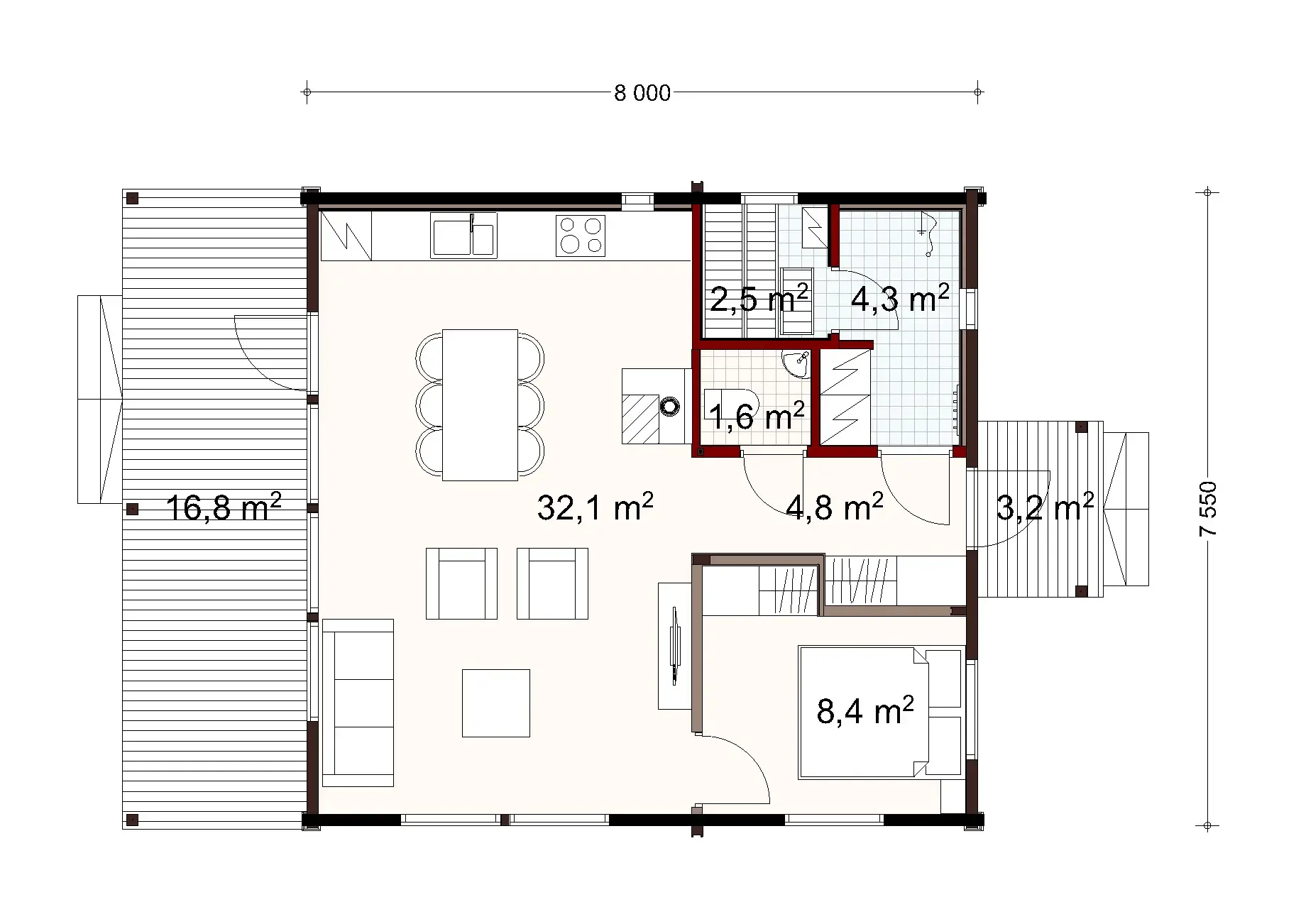 Aarni 60 1A floor plan