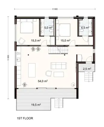 Aarnio 313 1A floor plan