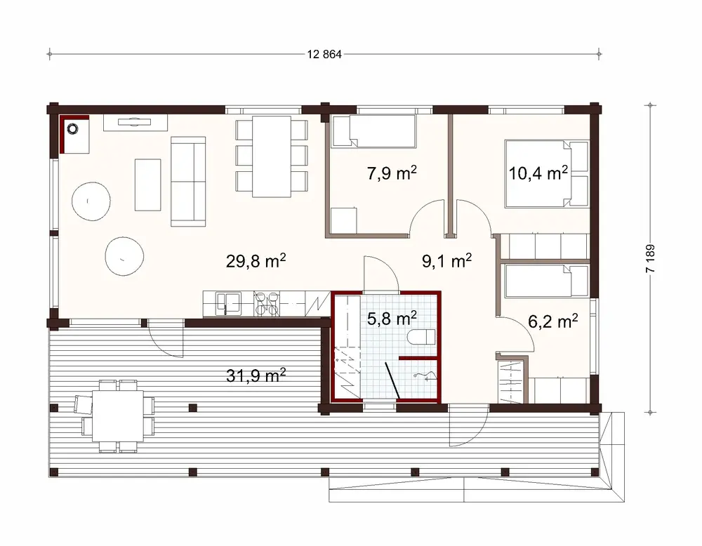 Dyyni 80 1A floor plan