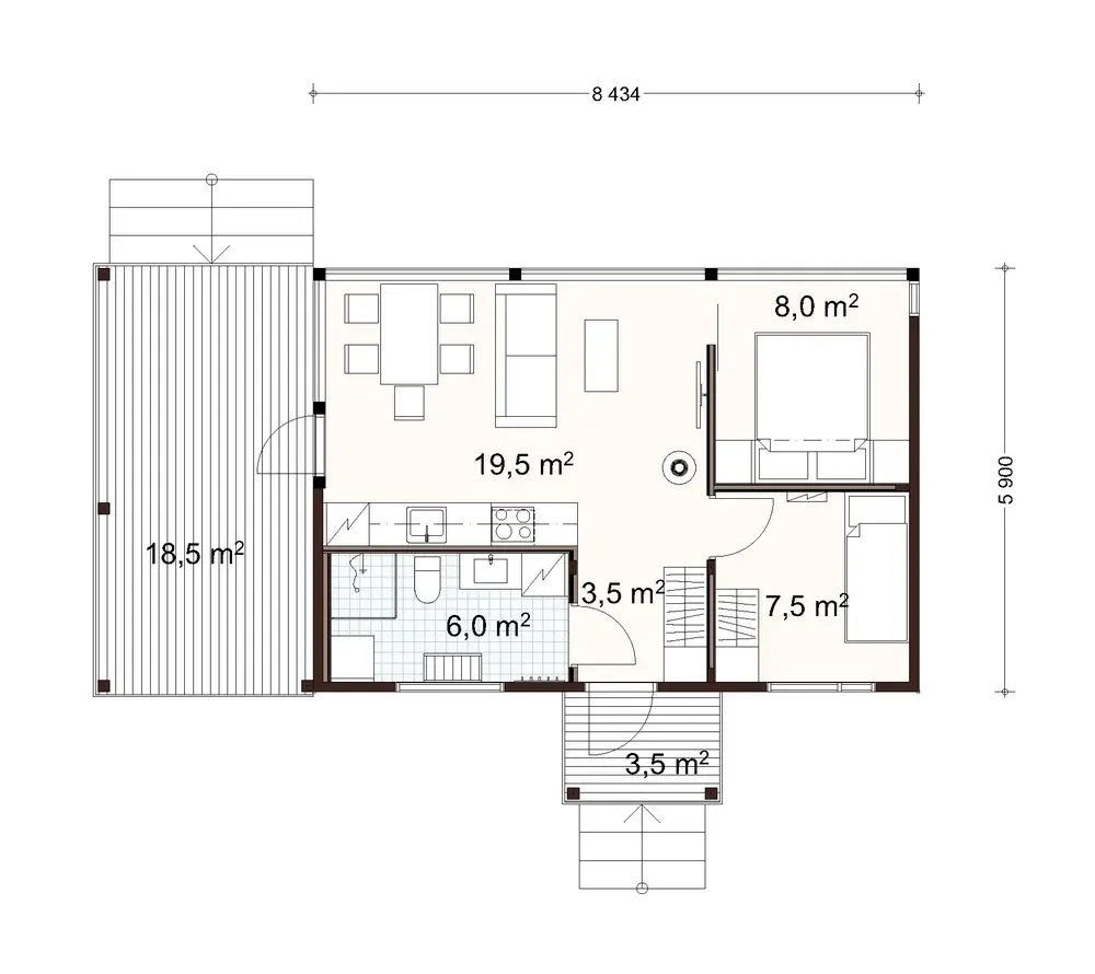 Halti 50 1A floor plan