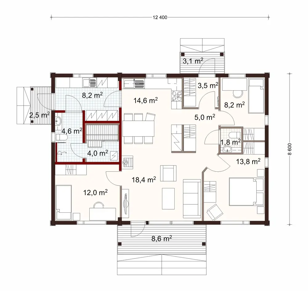 Harju 105 1A floor plan