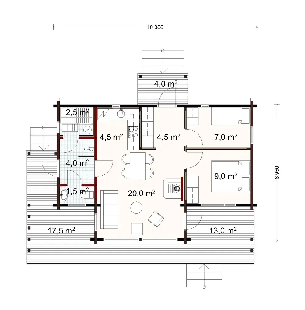 Heijastus 60 1A floor plan