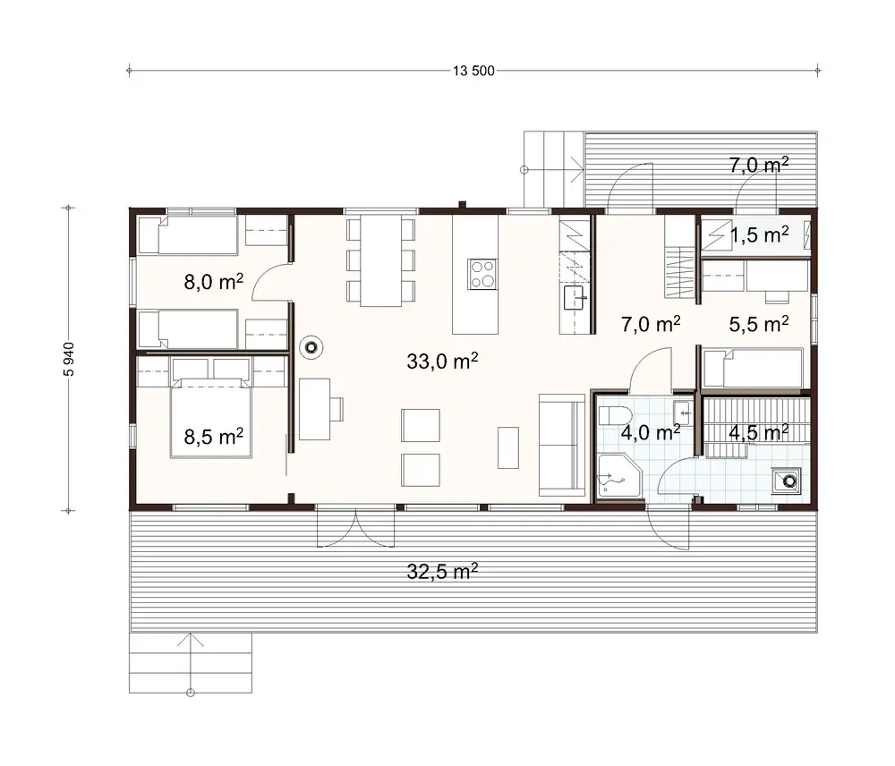Hygge 80 1A floor plan
