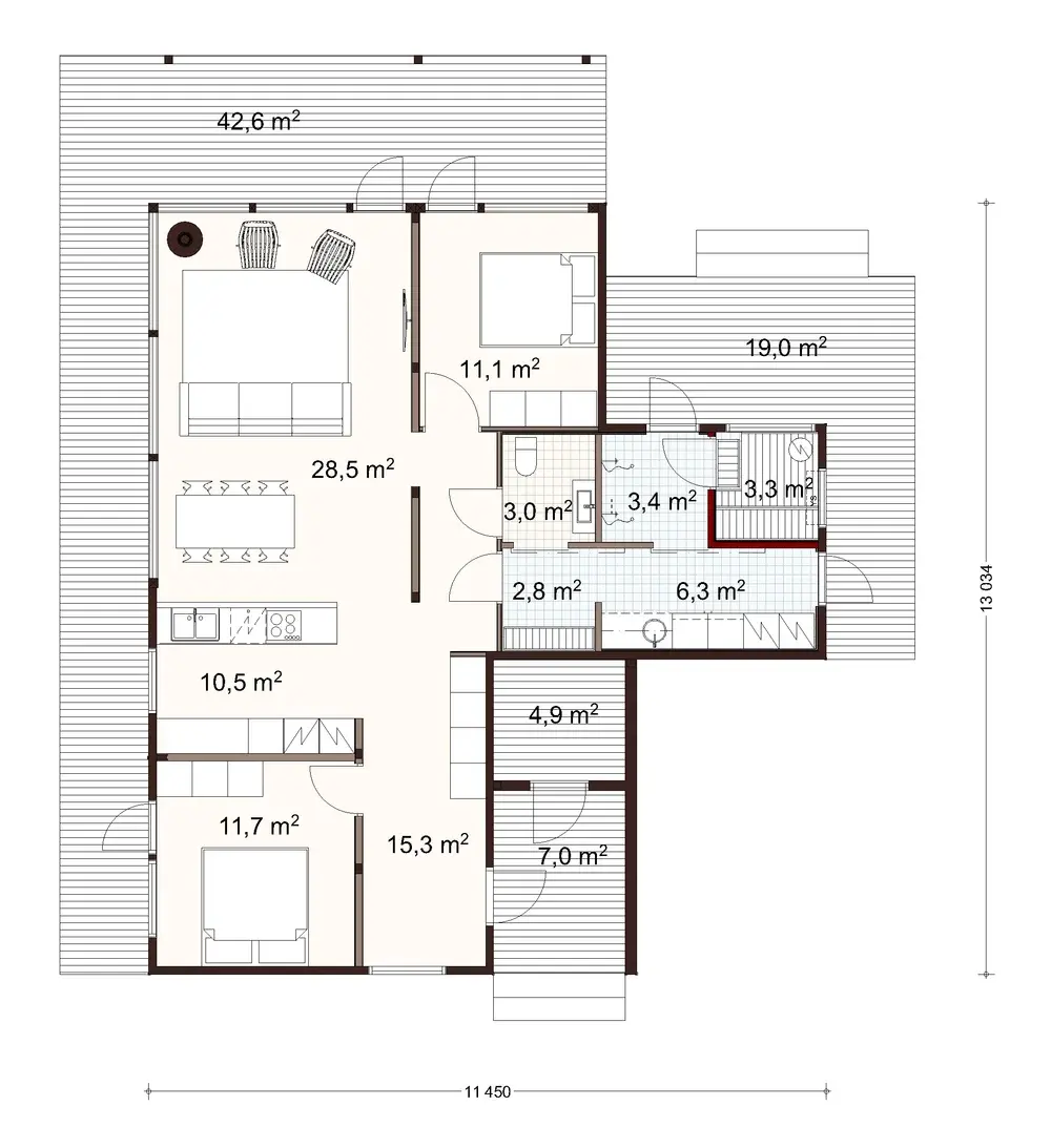 Kaamos 105 1A floor plan