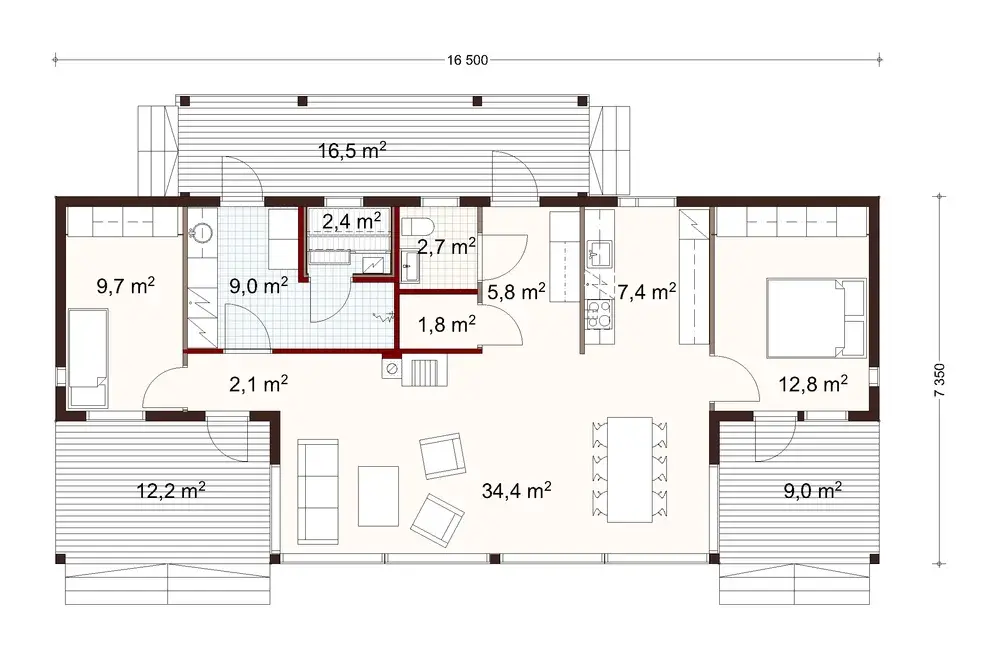 Kommodori 100 1A floor plan