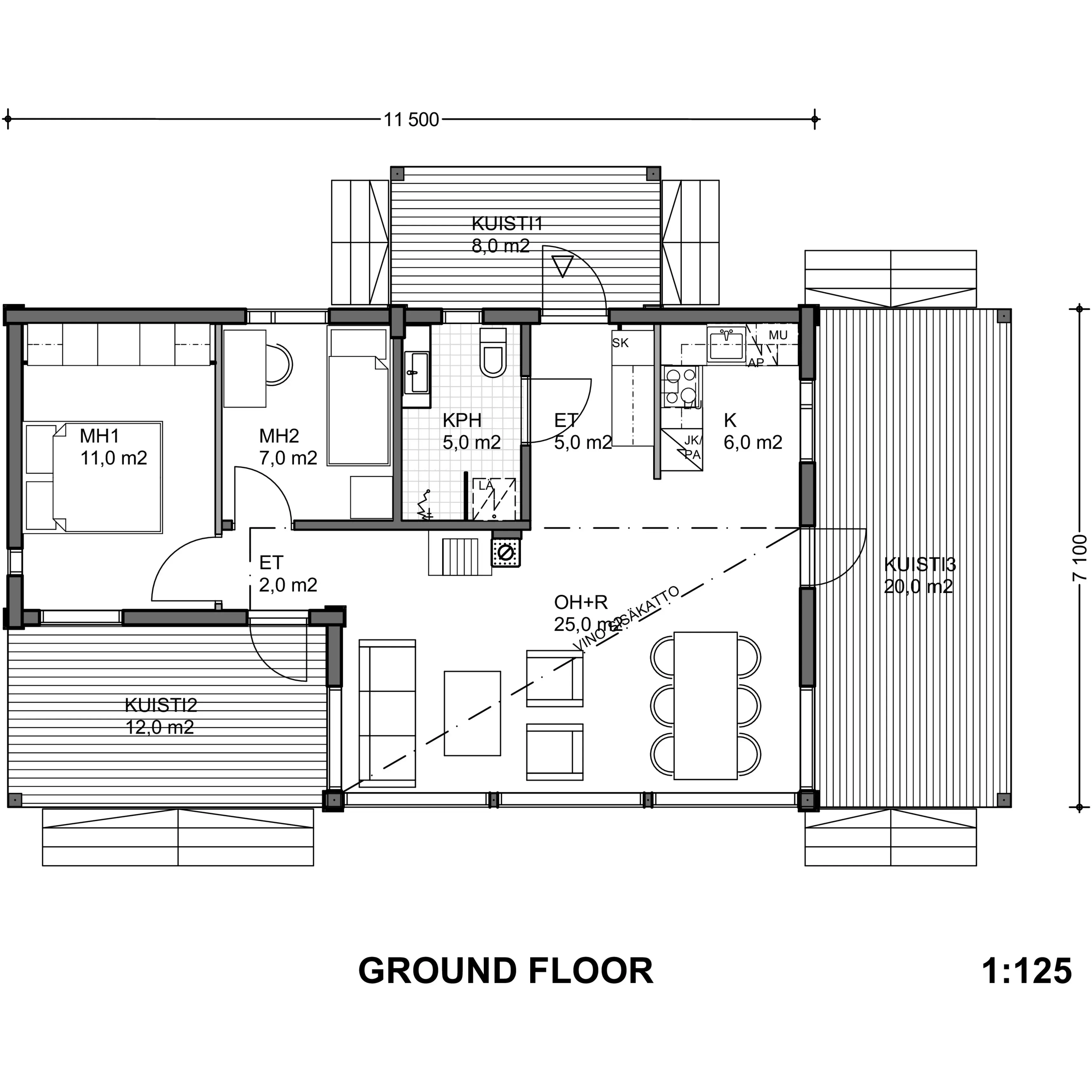 Kommodori 70 1A floor plan