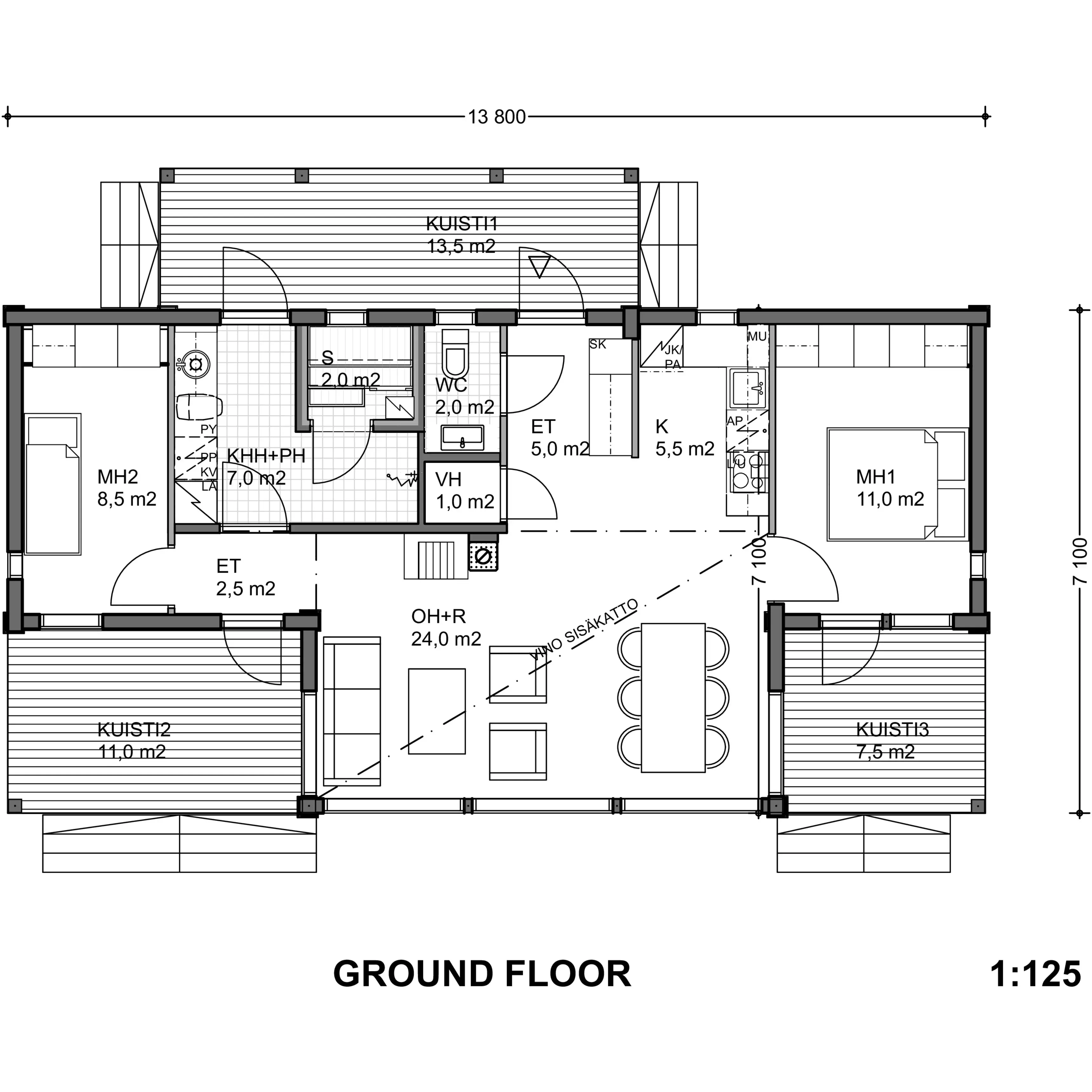 Kommodori 80 1A floor plan