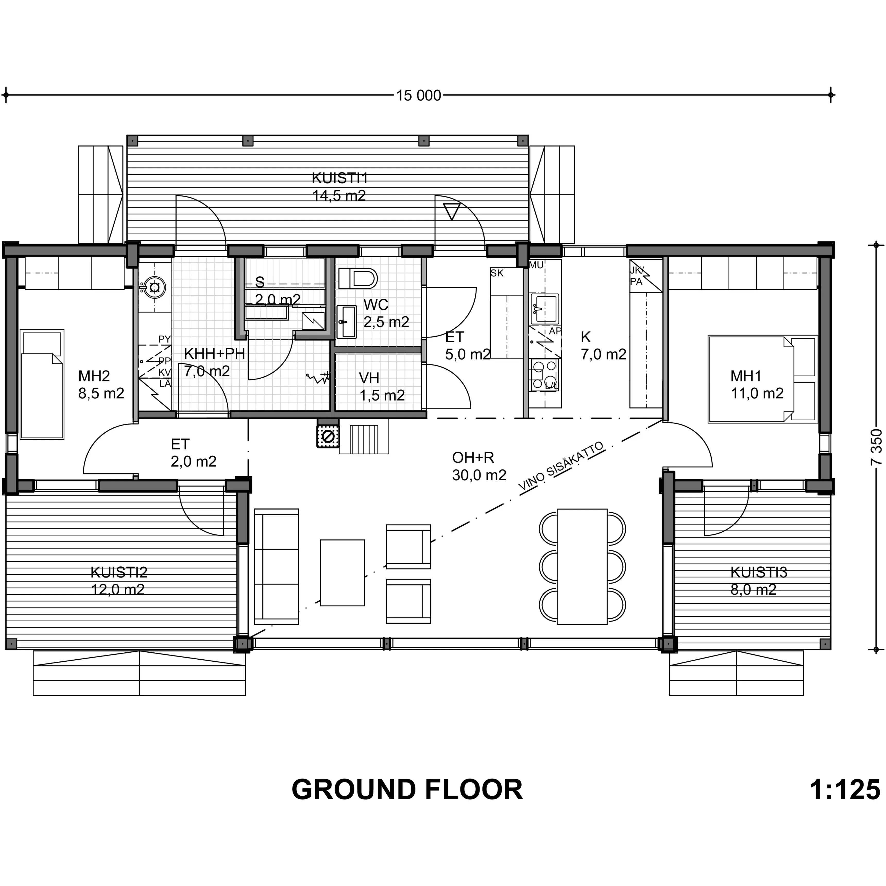 Kommodori 90 1A floor plan