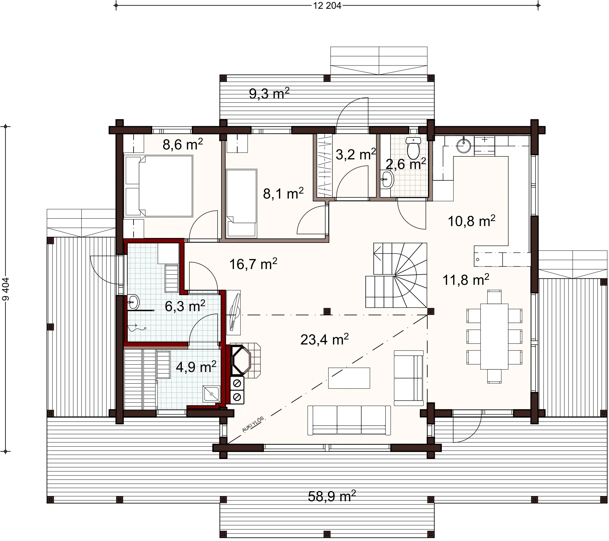 Korpikumpu 135 1A floor plan