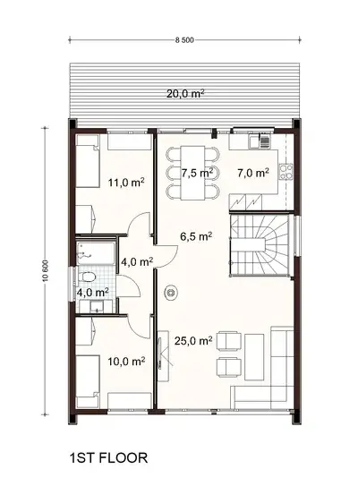Kumpu 235 1A floor plan