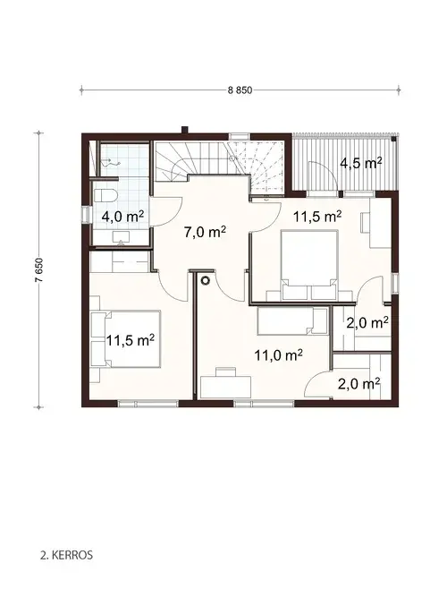 Kumpula 122 1A floor plan