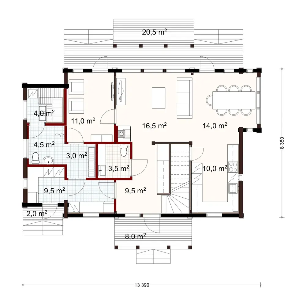 Kunnas 163 1A floor plan