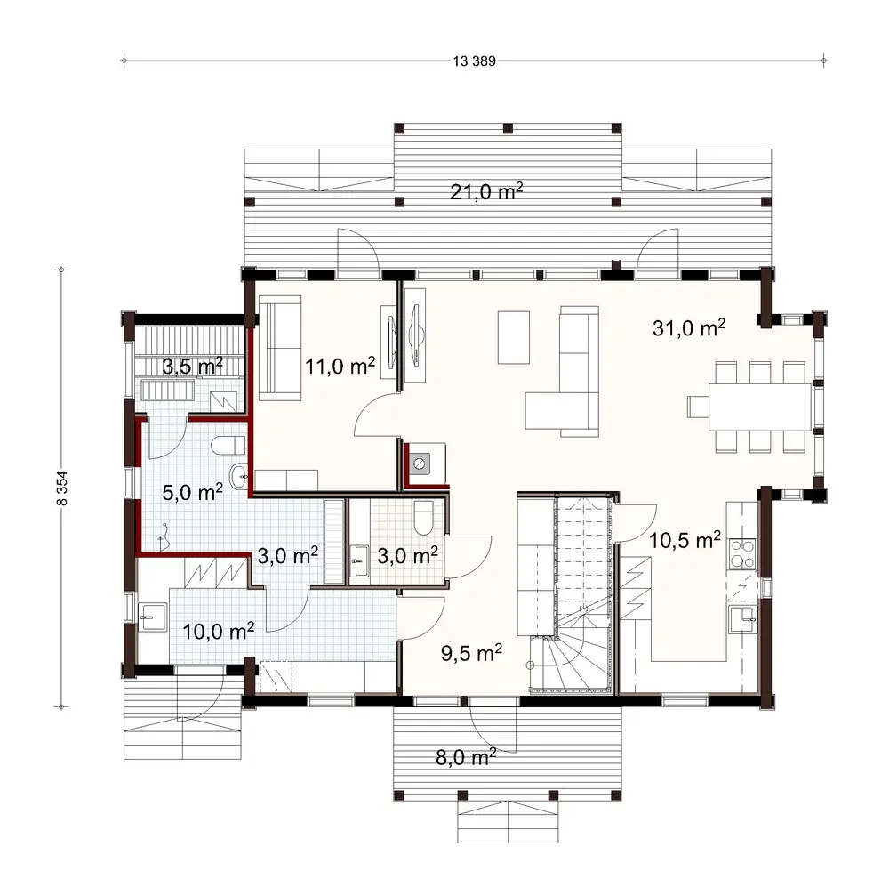 Kunnas 185 1A floor plan