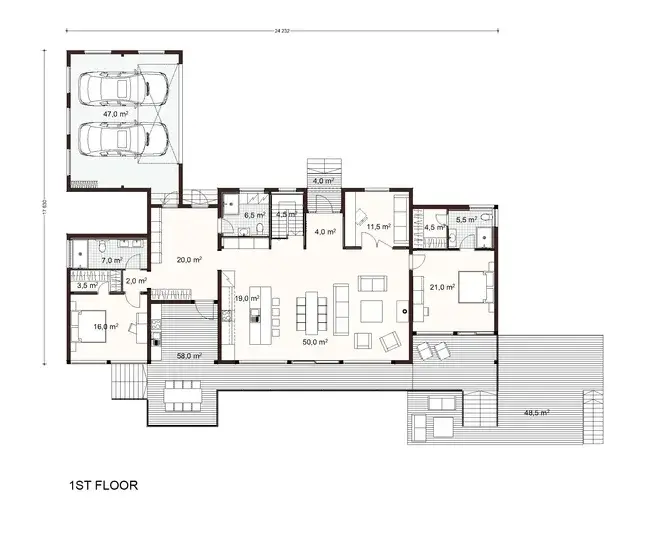 Laakso 385 1A floor plan
