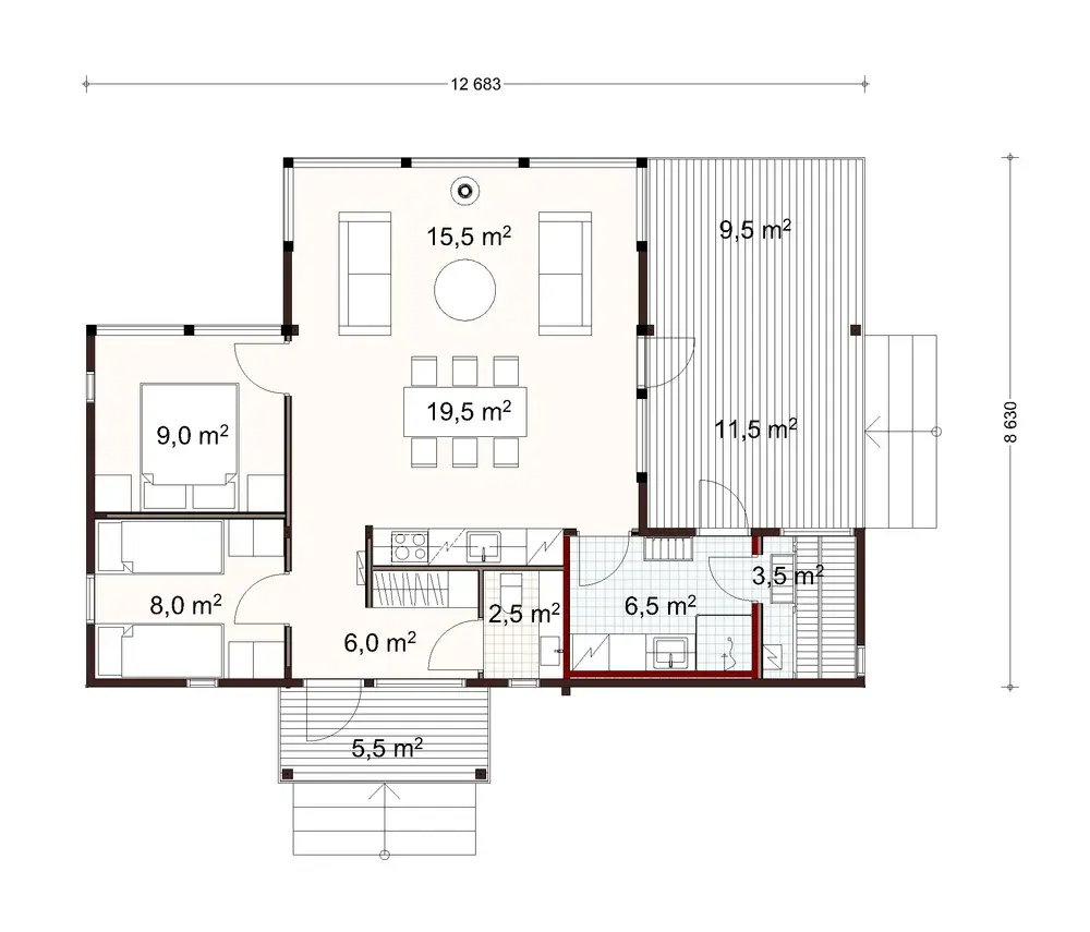 Lastu 79 1A floor plan