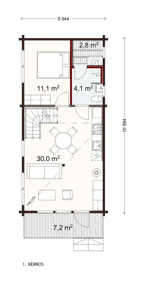 Lintukoto 63 1A floor plan