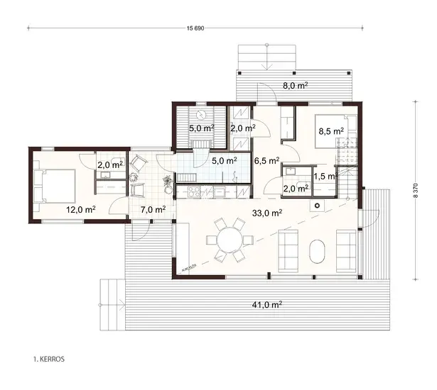 Louhi 128 1A floor plan