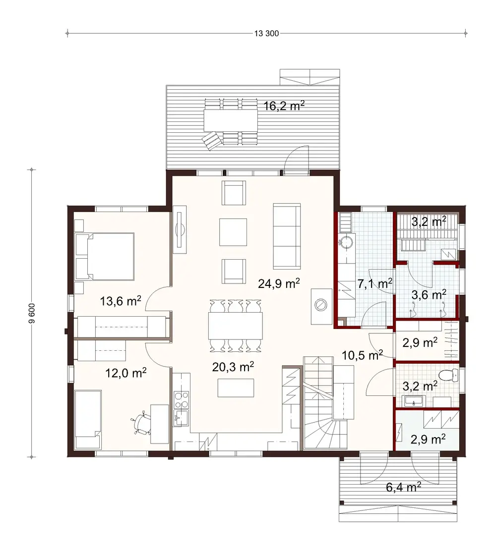 Lounatuuli 172 1A floor plan