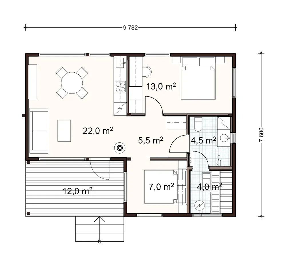 Luosto 63 1A floor plan