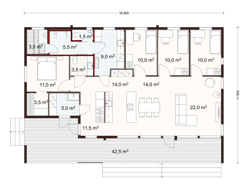 Oula 150 1A floor plan