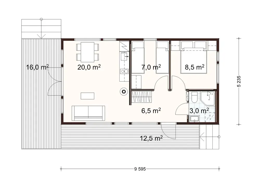 Puhuri 50 1A floor plan
