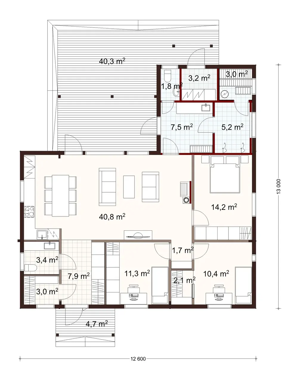 Pyry 130 1A floor plan