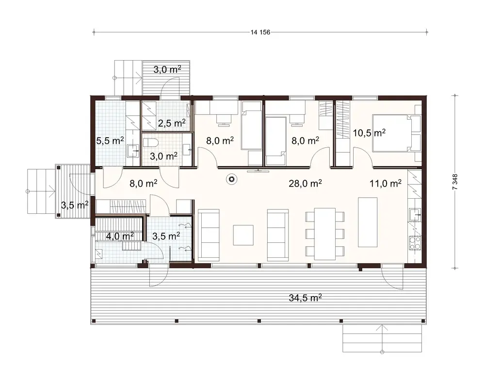 Rock 105 2A floor plan