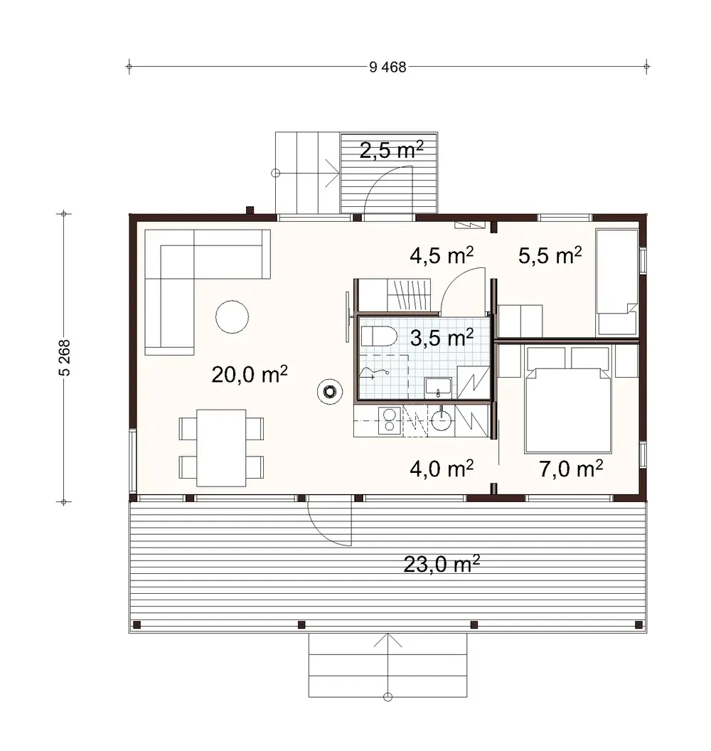 Rock 50 1A floor plan