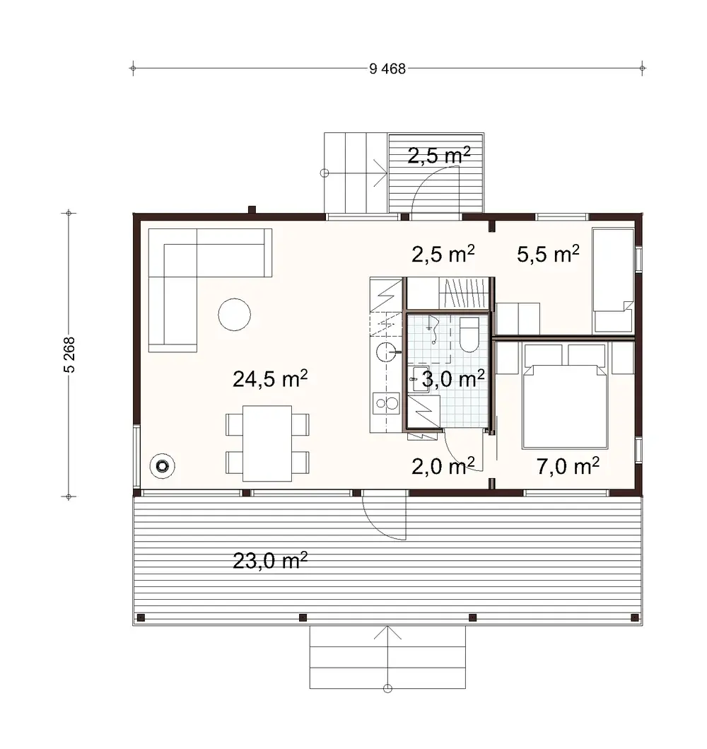 Rock 50 2A floor plan