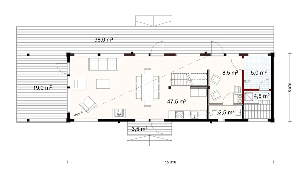 Saari 84 1A floor plan