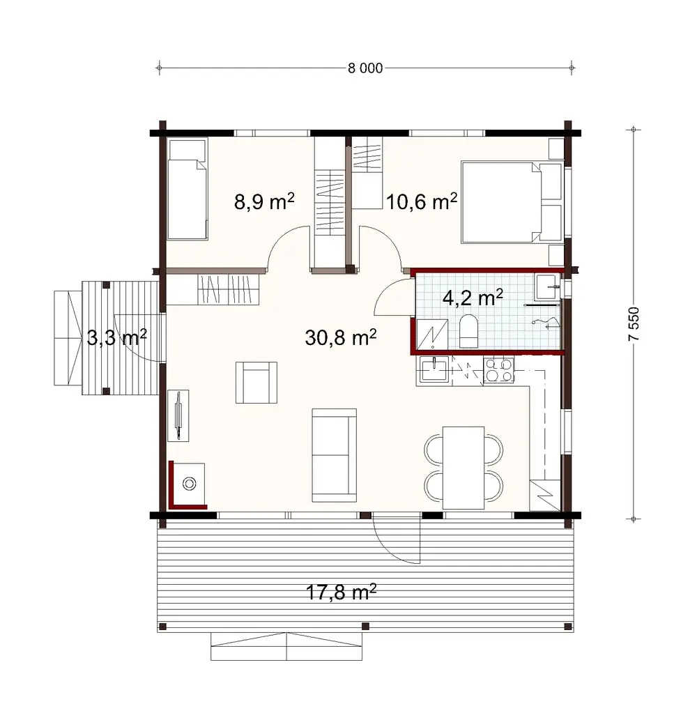 Saimi 60 1A floor plan