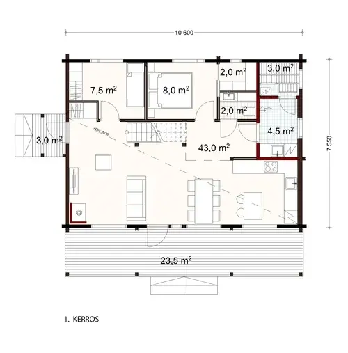 Saimi 94 1A floor plan
