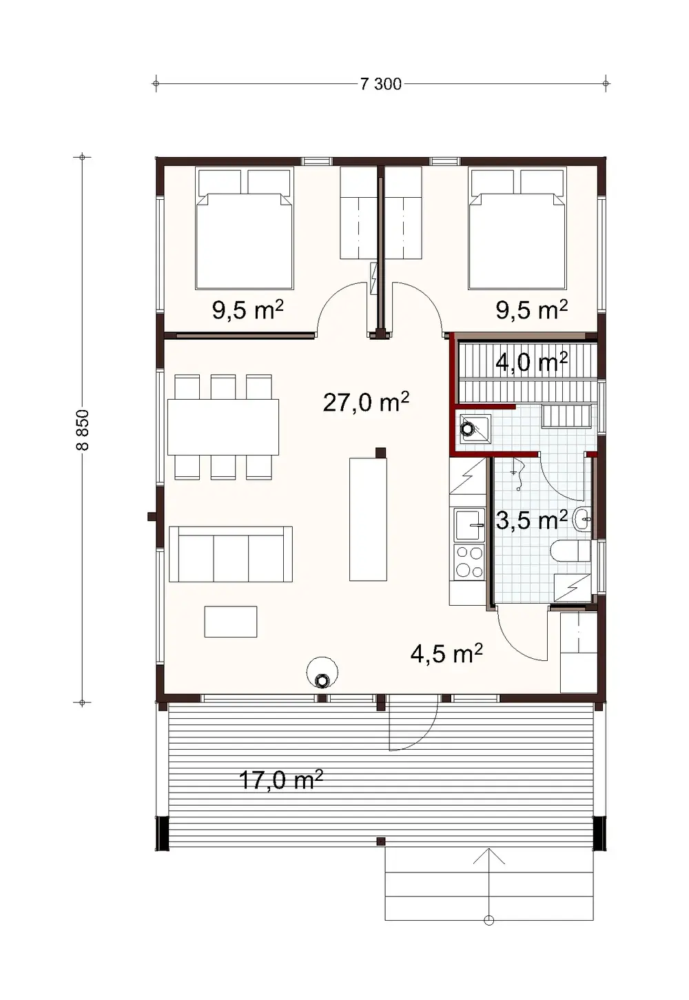 Sand 65 2A floor plan