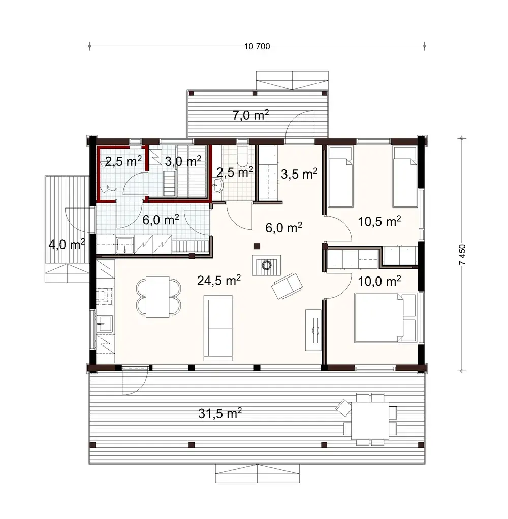 Sirius 80 1A floor plan