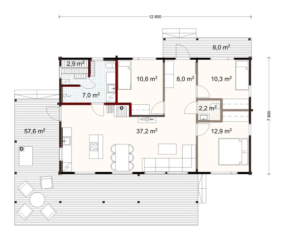 Syli 100 1A floor plan