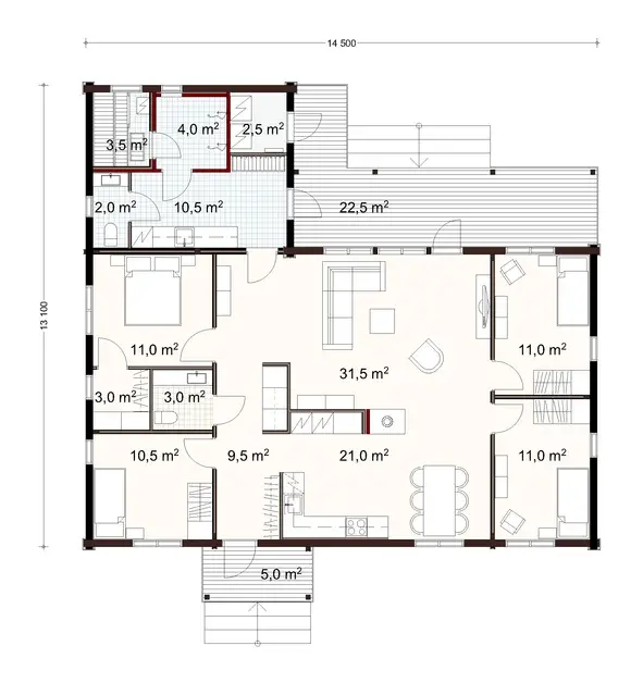 Tähkä 151 1A floor plan