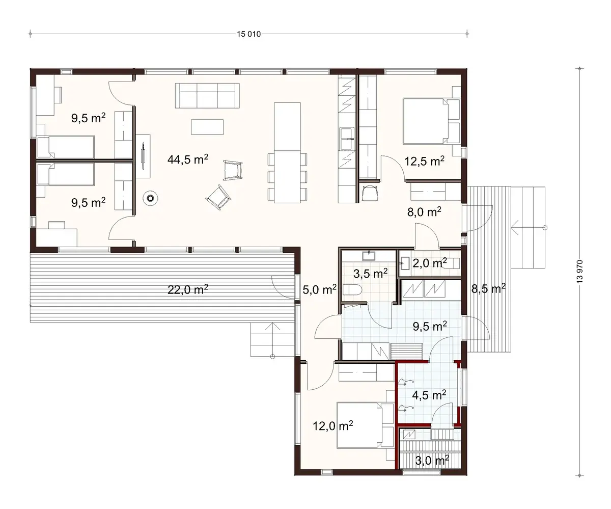 Toivio 140 1A floor plan