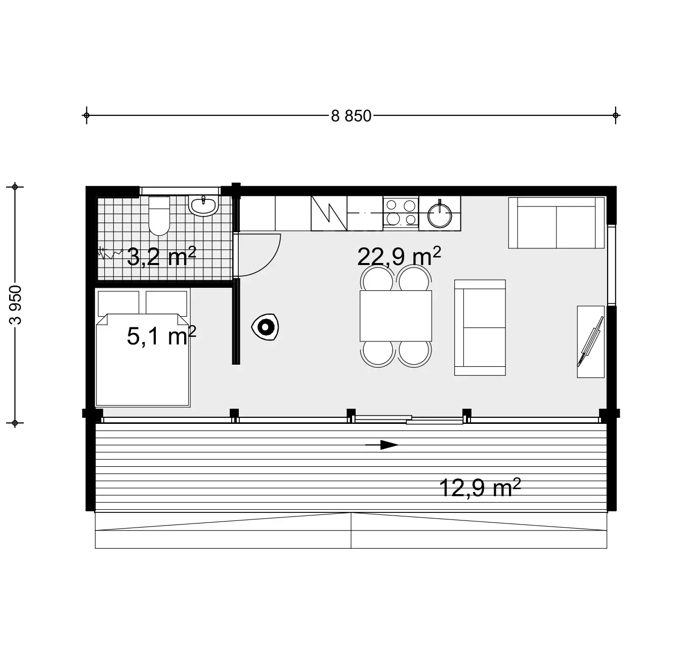 Tuuma 35 1A floor plan
