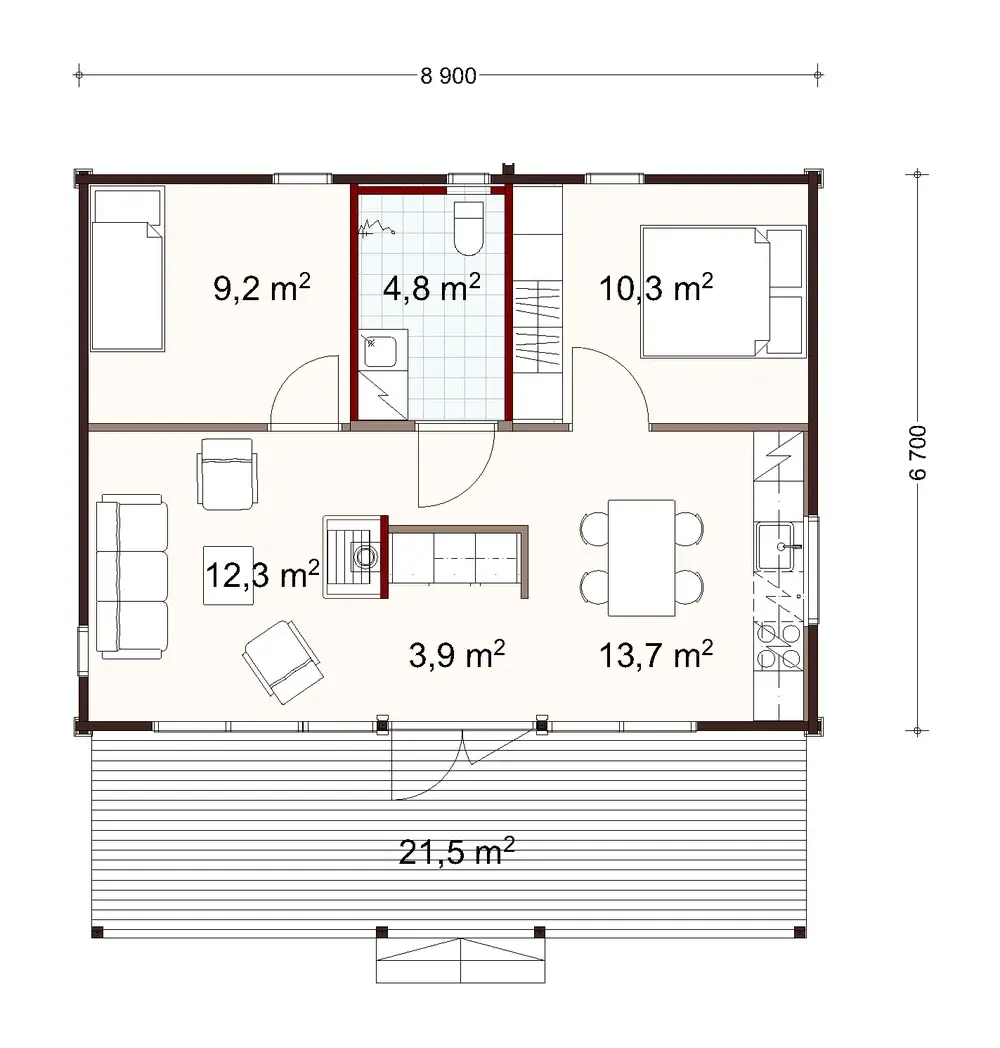 Valo 60 1A floor plan