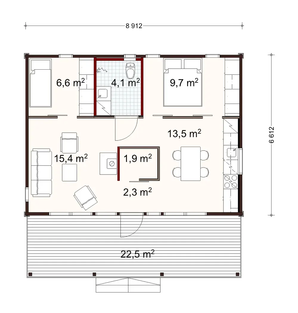 Valo 60 2A floor plan