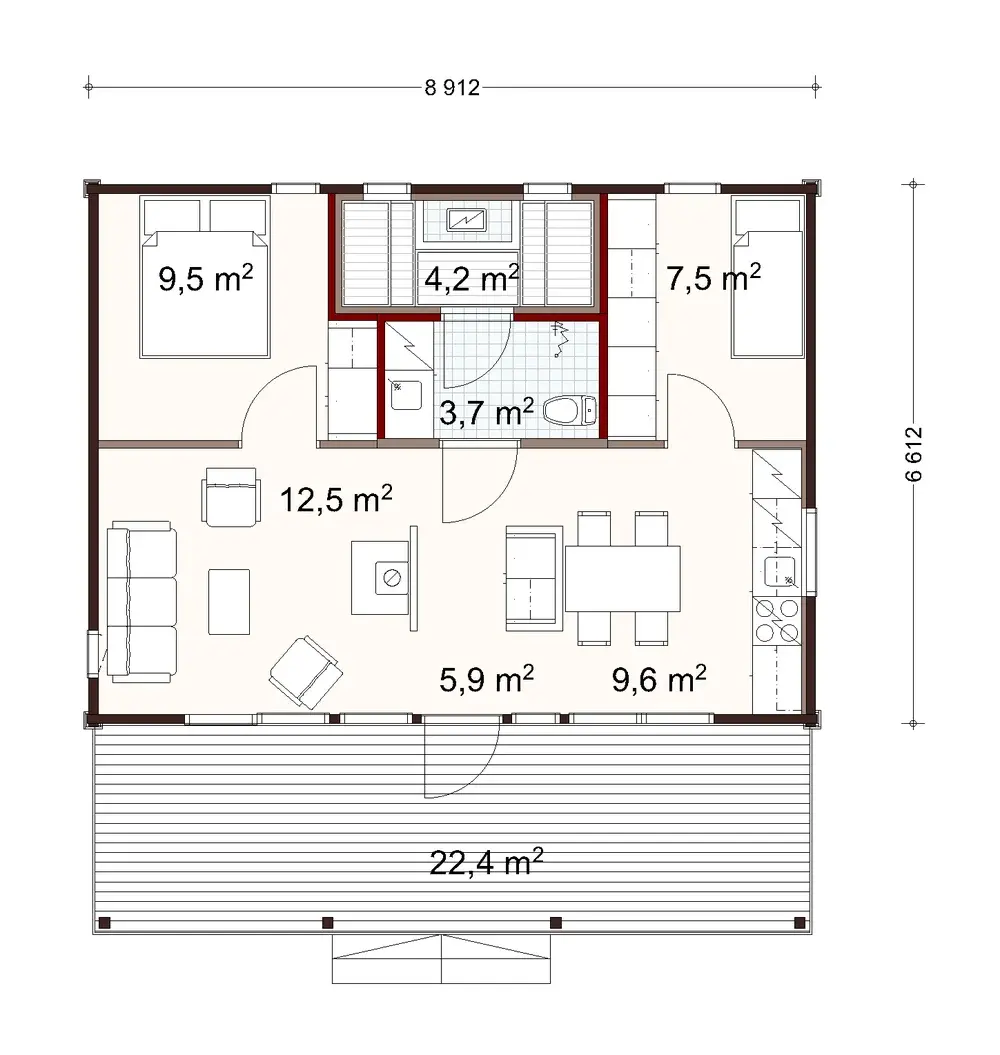Valo 60 3A floor plan