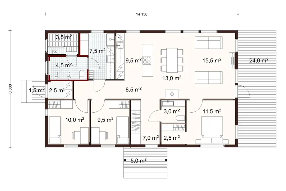 Vilja 122 1A floor plan