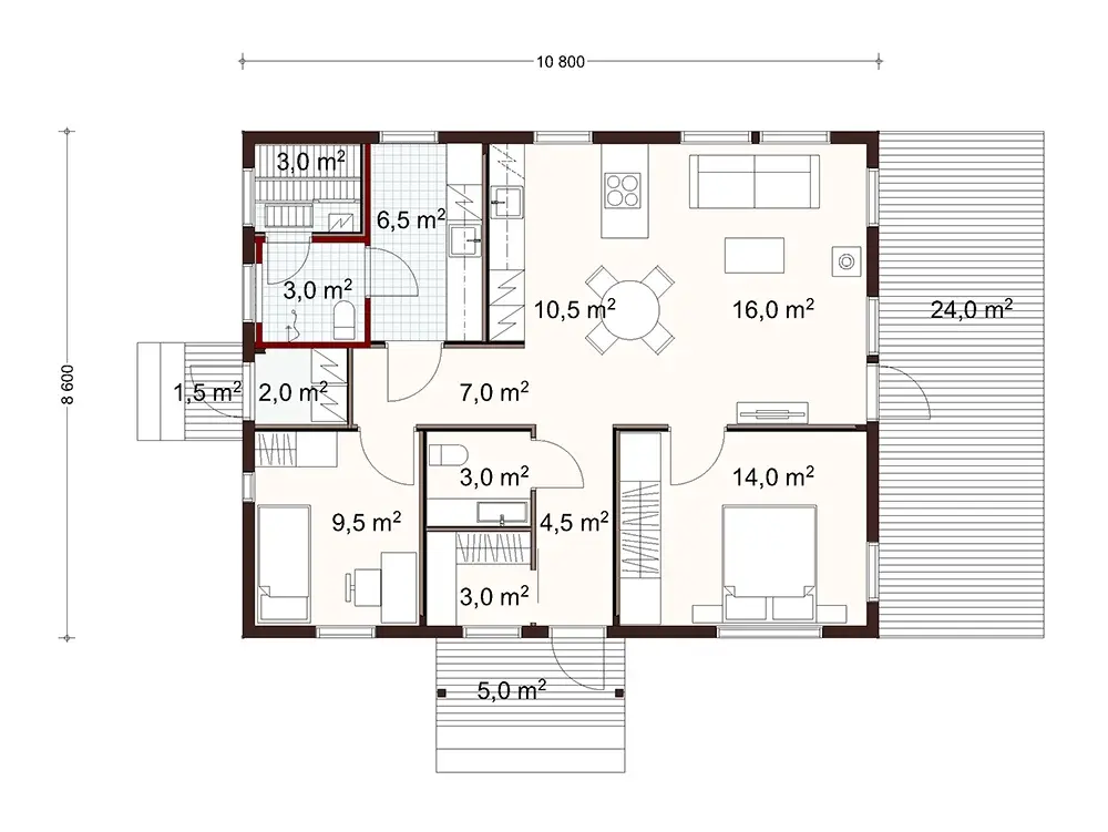 Vilja 93 1A floor plan