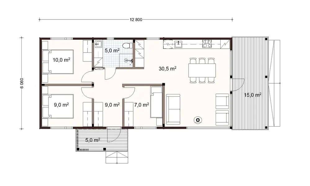 Wood Flow 78 3A floor plan