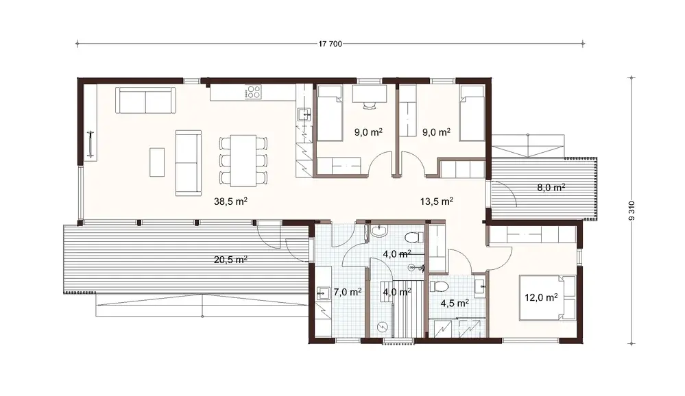 Wood Line 116 1A floor plan