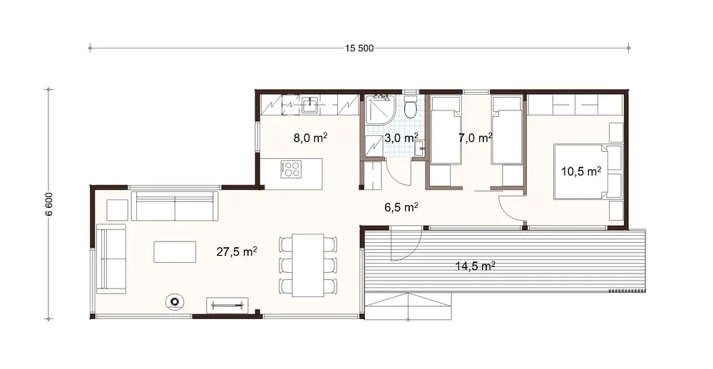 Wood Line 70 1A floor plan