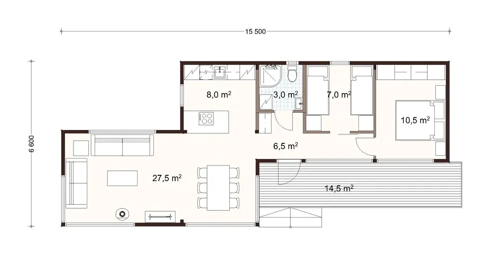 Wood Line 70 2A floor plan